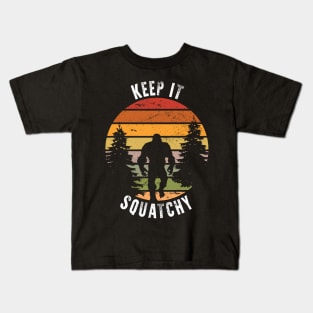 Bigfoot Yeti Keep it Squatchy Kids T-Shirt